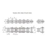 Corrente de rolos de precisão de passo curto série A