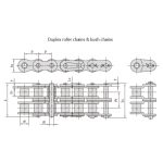 Corrente de rolos de precisão de passo curto série A