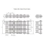 Corrente de rolos de precisão de passo curto série A