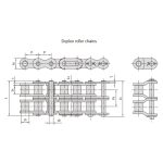 Correntes de rolos de precisão de passo curto série B
