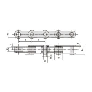 Corrente transportadora com pinos ocos da série FVC