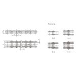 corrente com pinos múltiplos