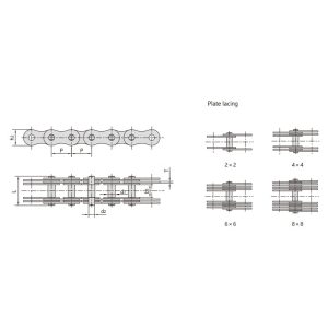 corrente com pinos múltiplos