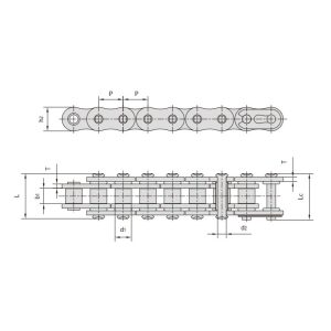 corrente de motocicleta com o-ring