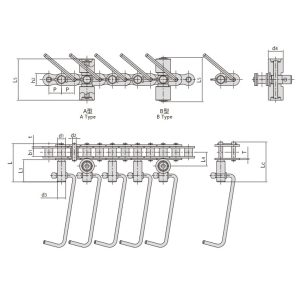 Corrente transportadora para linha de produção de salsichas