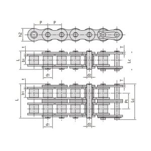 Corrente de rolos de passo curto com autolubrificação