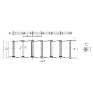 Construção soldada com corrente de placas curvas