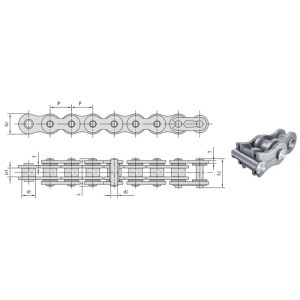 Corrente para motocicleta com vedação em X