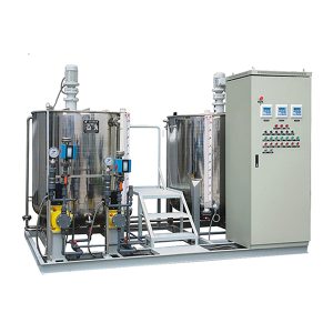 Dispositivo de pré-tratamento de água bruta e dosagem de água circulante