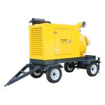 Bomba de esgoto a diesel móvel