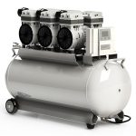 Compressor de ar elétrico sem óleo para uso odontológico