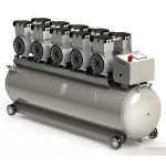 Compressor de ar elétrico sem óleo para uso odontológico