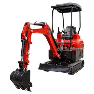 escavadora pequena sobre esteiras