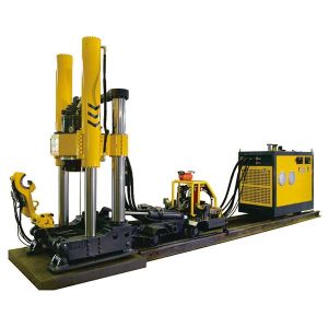 Máquina de perfuração com elevação por rodas ferroviárias