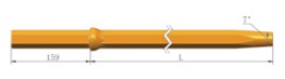 Hex25 x 159 mm de haste