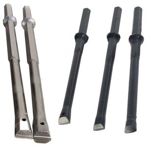 haste de perfuração com orifício de tamponamento integrado