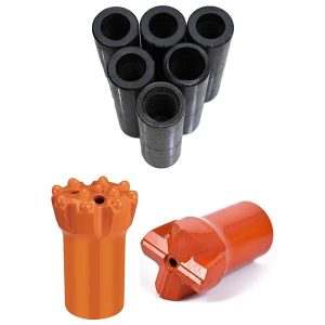 Broca com botão de retração roscada T38 com centro rebaixado